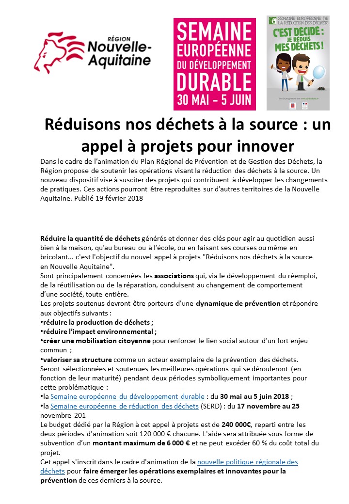 Dechets en nouvelle aquitaine