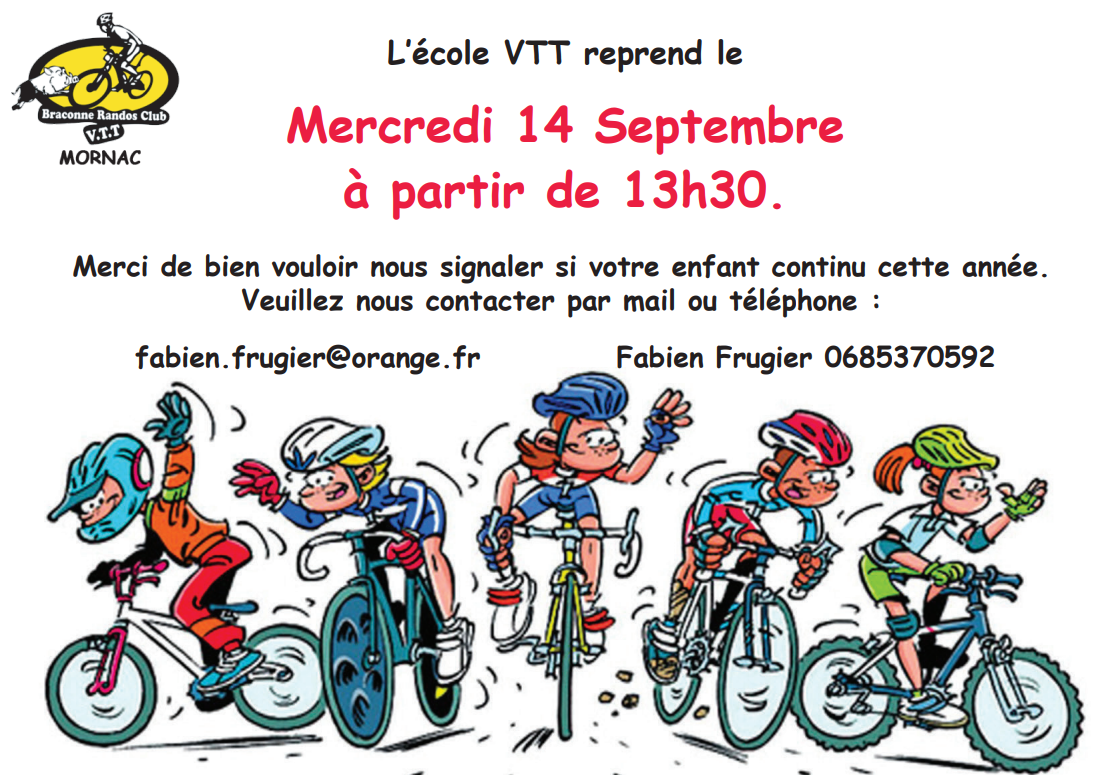 Reprise ecole vtt 2022